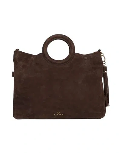 Amma Woman Handbag Dark Brown Size - Leather