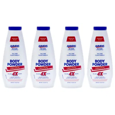 Ammens Body Powder - Original By  For Unisex - 11 oz Powder - Pack Of 4 In White
