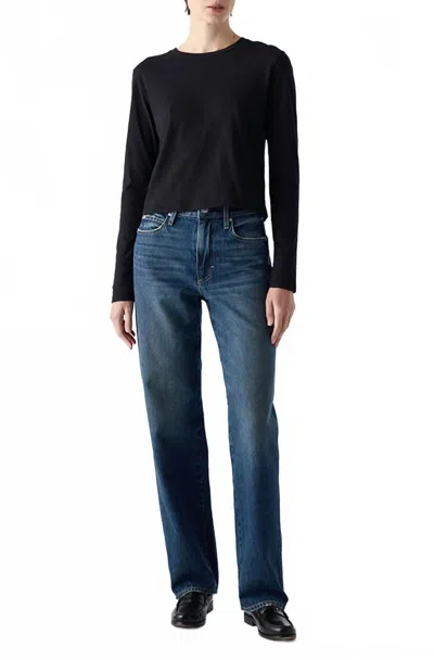 Amo Annette High Rise Straight Leg Jeans In Persuasion In Black