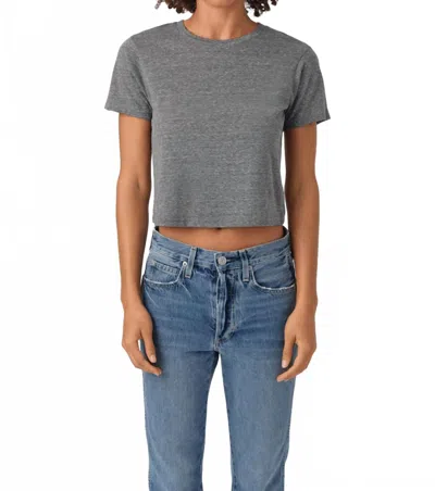 Amo Babe Short Sleeve Tee In Heather Gray