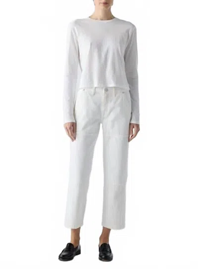 Amo Billie Field Pant In Eggshell In White