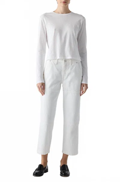 Amo Billie Field Pants In Eggshell In White