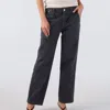 Amo Billie Field Wide Straight Leg Pants In Pewter In Gray