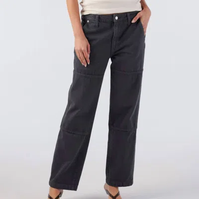 Amo Billie Field Wide Straight Leg Pants In Pewter