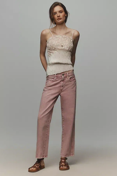 Amo Billie High-rise Straight-leg Jeans In Pink