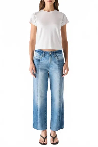 Amo Billie Straight Leg Jeans In Shadow Light-wash In Blue