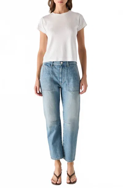 Amo Cate High Rise Cropped Jeans In Pulse In Blue