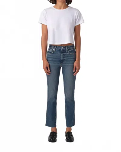 Amo Chloe Crop High Rise Jeans In Kismet In Blue