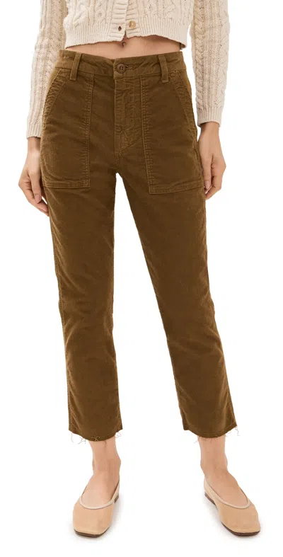 Amo Corduroy Easy Army Trousers Walnut
