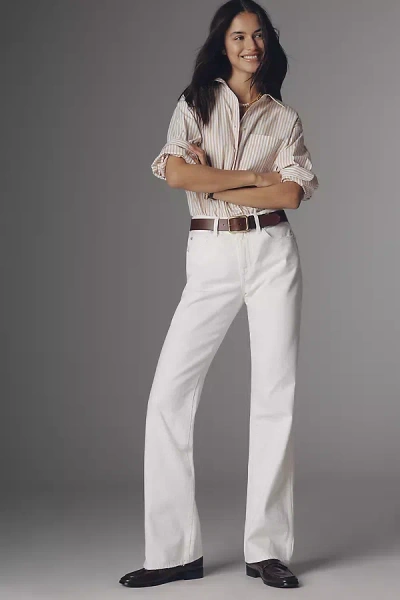 Amo Cotton Marcenia High-rise Wide-leg Jeans In White