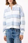 Amo Crop Annie Rugby Top In Sky