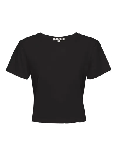 Amo Cropped T-shirt In Black