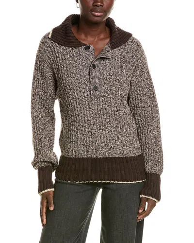 Amo Denim Amo Bobbie Alpaca-blend Sweater In Brown