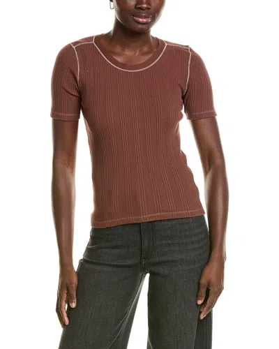 Amo Denim Amo Cherish T-shirt In Brown