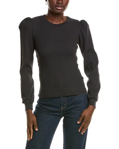 Amo Denim Amo Girly Thermal Top In Black