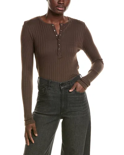 Amo Denim Amo Lottie Top In Brown