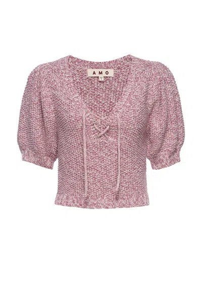 Amo Denim Aviva Sweater In Purple