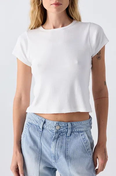 Amo Denim Baby Tee In White