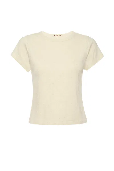 Amo Denim Baby Tee In Neutral