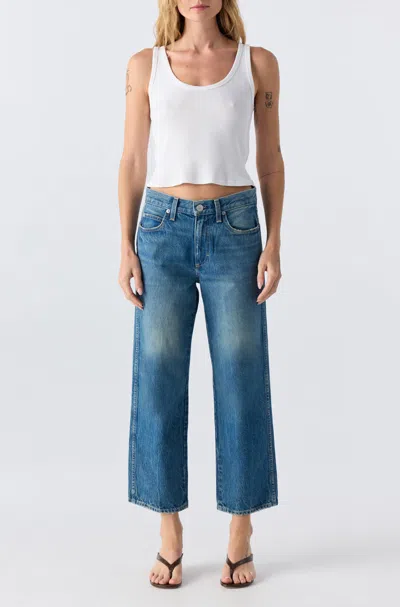 Amo Denim Billie Cropped Jeans In Blue