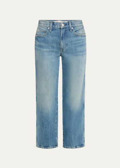 Amo Denim Billie Cropped Jeans In Blue