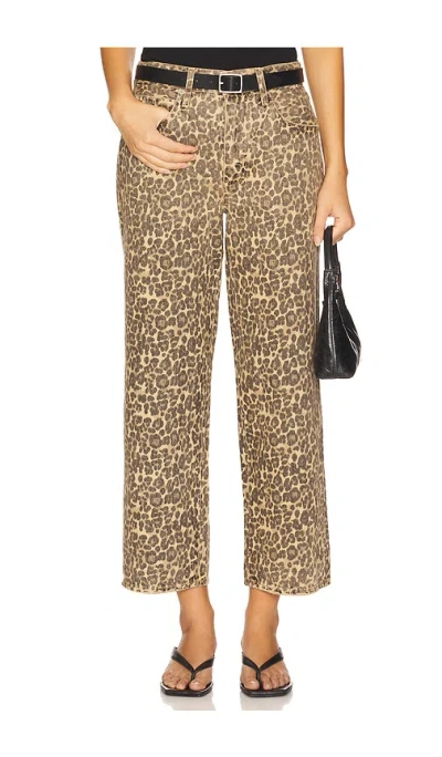 Amo Denim Billie Wide Leg Jeans In Leopard