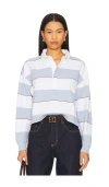 Amo Denim Crop Annie Rugby In 天蓝色