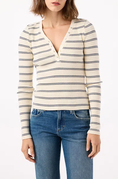 Amo Denim Dearest Henley In Neutral