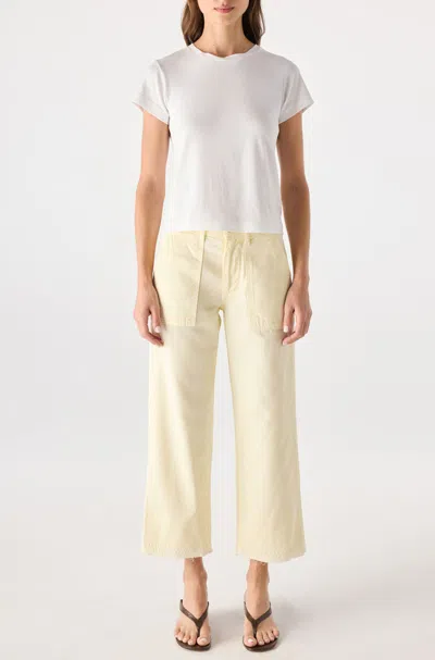 Amo Denim Easy Army Slouch Crop In Yellow