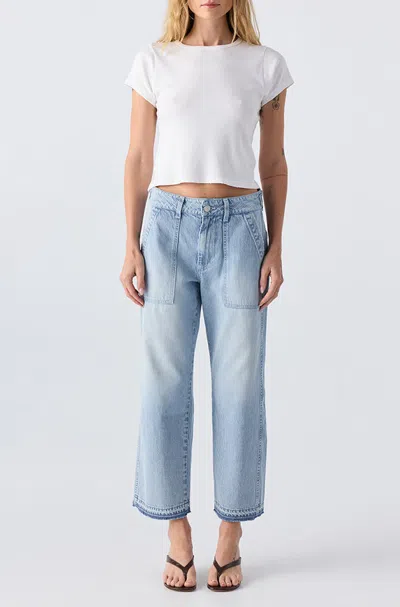 Amo Denim Easy Army Slouch Crop In Blue