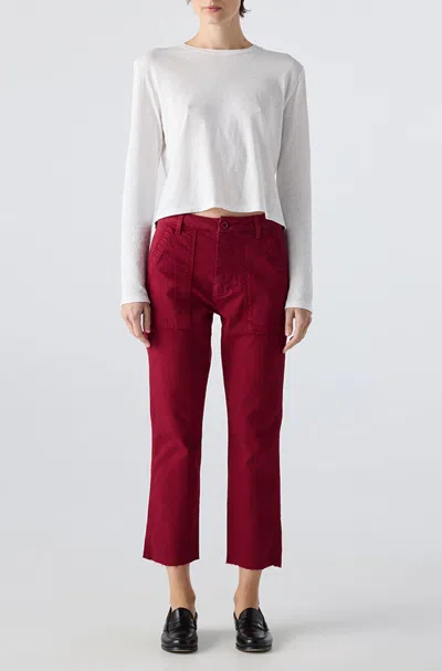 Amo Denim Easy Army Trouser In Red