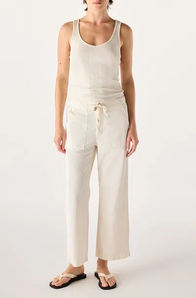 Amo Denim Easy Drawstring Slouch Crop In Neutral
