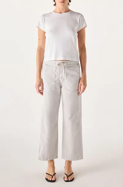 Amo Denim Easy Drawstring Slouch Crop In Neutral