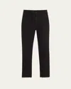 Amo Denim Easy Straight Cropped Army Trousers In Black