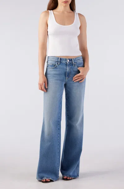 Amo Denim Faith Flare Jeans In Blue
