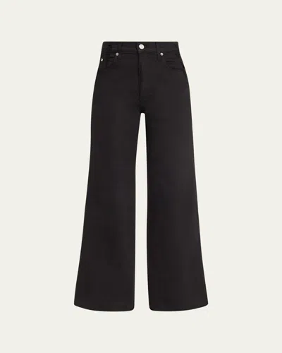 Amo Denim Frida Straight Raw Hem Jeans In Black Oak