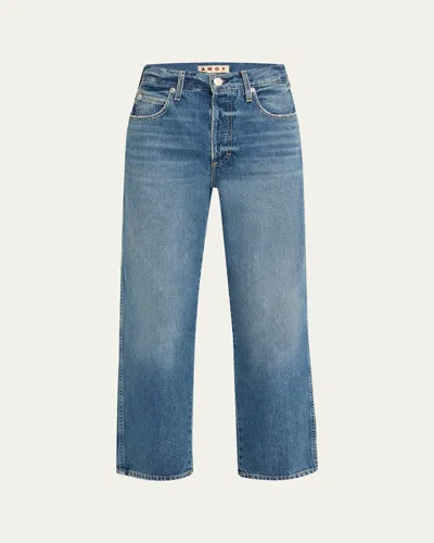 Amo Denim Hattie Straight Ankle Jeans In Allure