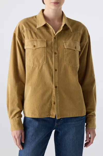 Amo Denim Jenn Shirt In Brown