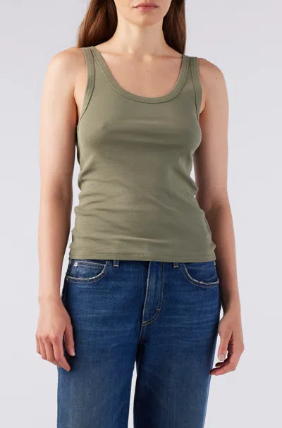 Amo Denim Layering Tank In Green