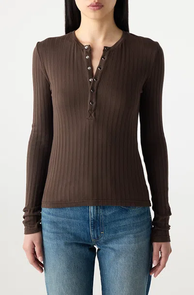 Amo Denim Lottie Top In Brown
