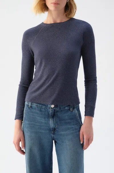 Amo Denim Lovely Rib Tee In Blue