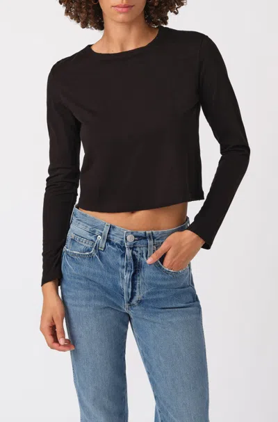Amo Denim L/s Babe Tee In Black