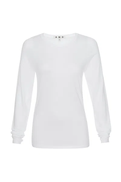 Amo Denim L/s Sweet Tee In White