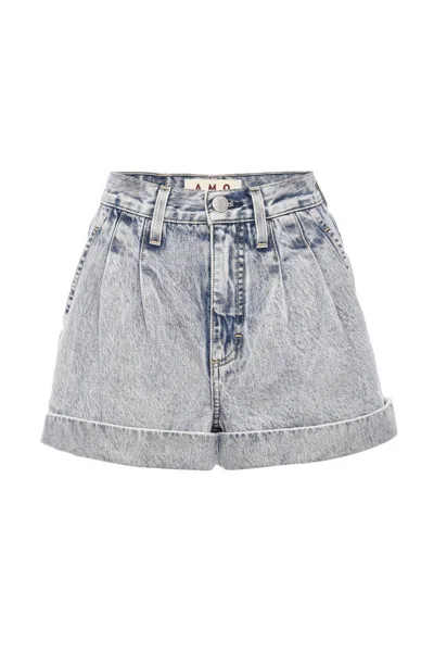 Amo Denim Marcella Pleated Short In Blue