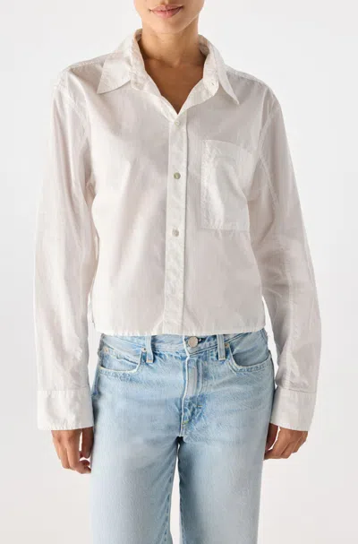 Amo Denim Ruth Crop Shirt In Pink