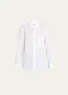 Amo Denim Ruth Oversized Button-front Shirt In White