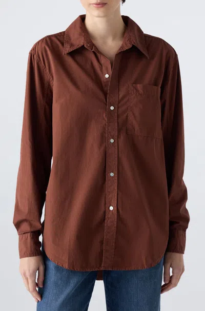 Amo Denim Ruth Oversized Shirt In Brown
