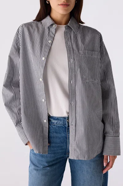 Amo Denim Ruth Oversized Shirt In Blue