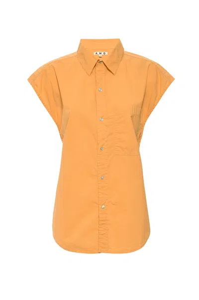 Amo Denim Ruth Sleeveless Shirt In Yellow