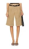 Amo Denim Sharon Bermuda In Tan
